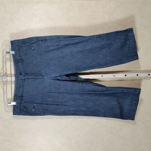 2/$10 04092 Dockers blue denim nautical look denim capri 10